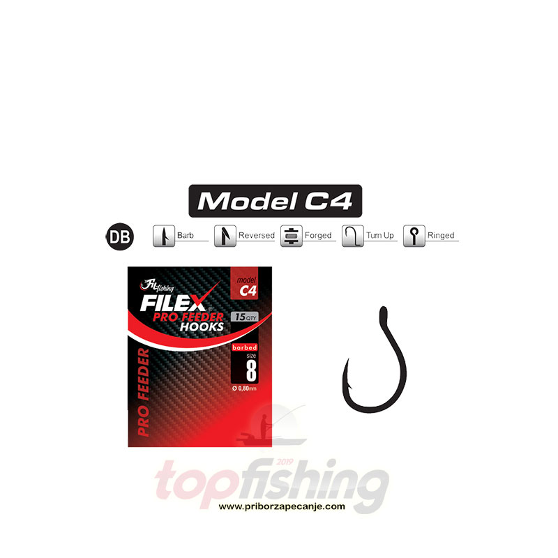 Filex Pro Feeder udice C4 - Vel. 8