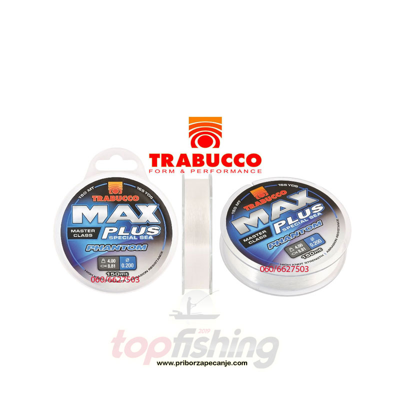 Najlon Trabucco Max Plus - Phantom 0.14 mm - 150 m