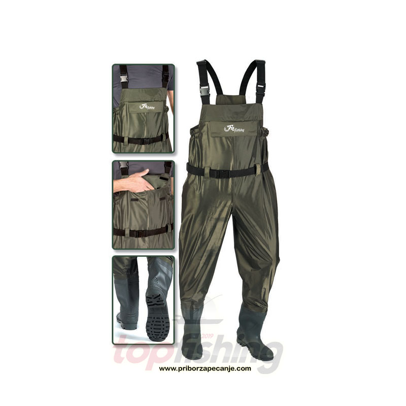 Ribolovački kombinezon (čizme) do grudi - Fil - Vel. 45