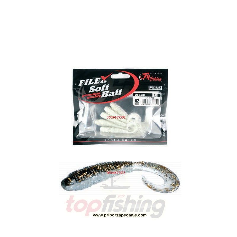 Shad-Twister Uno - 75 mm - 03 - (5 kom.) - Fil