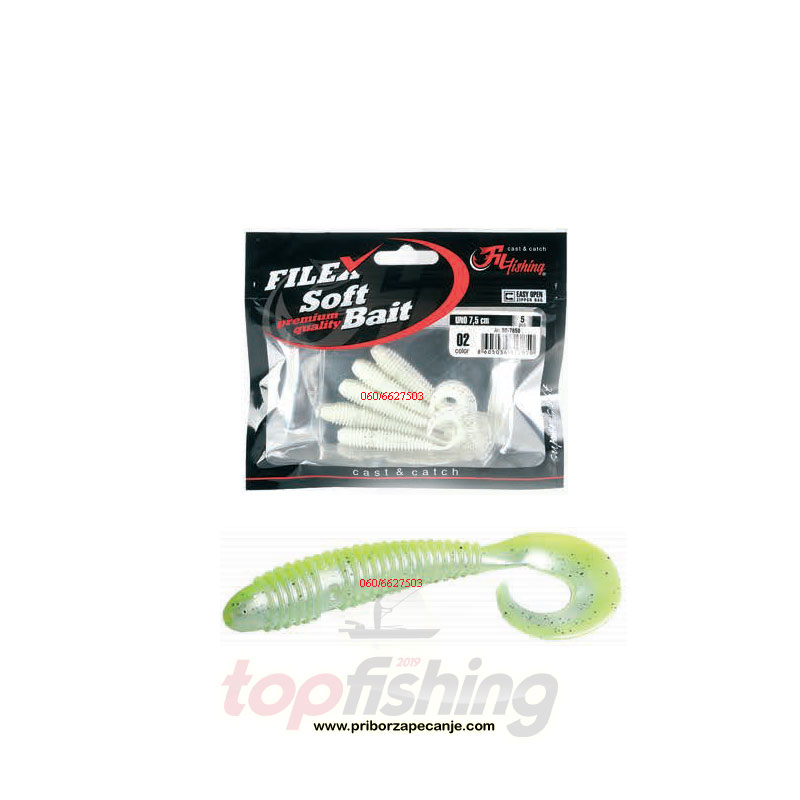 Shad-Twister Uno - 75 mm - 04 - (5 kom.) - Fil