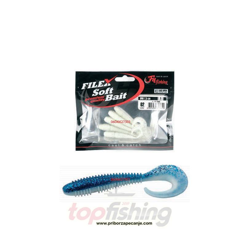 Shad-Twister Uno - 75 mm - 05 - (5 kom.) - Fil