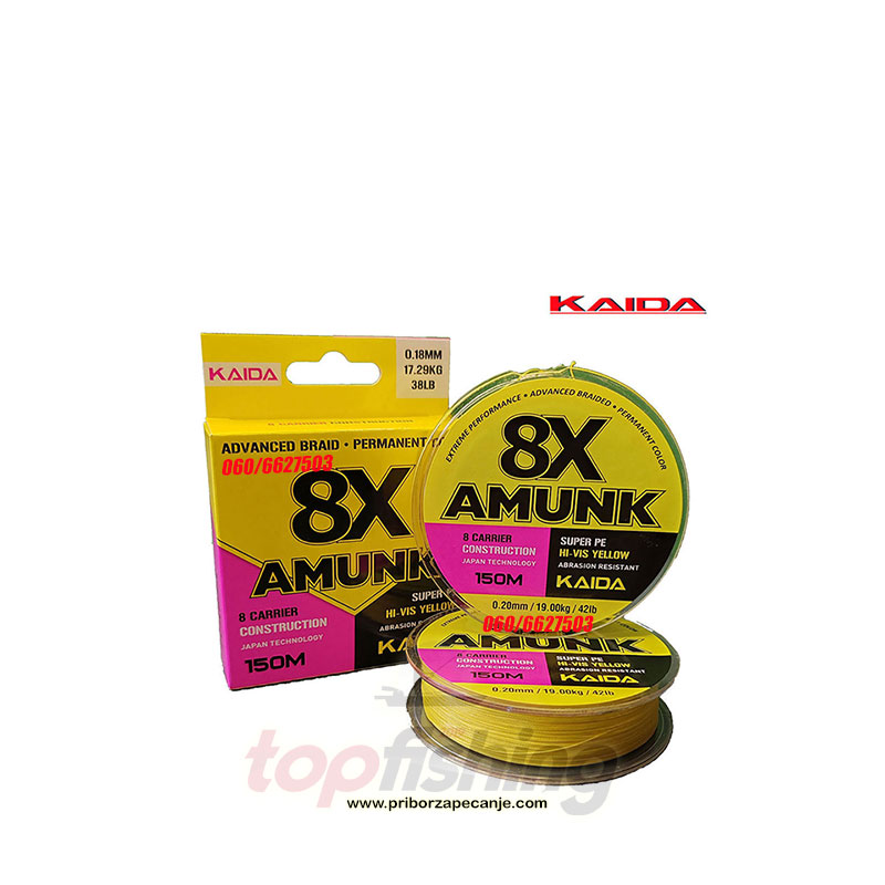 Struna (upredeni konac 8 niti) Kaida Amunk 150 m - 0,14 mm