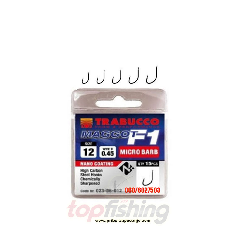 Udice Trabucco F1 Maggot Micro Barb - Vel.14