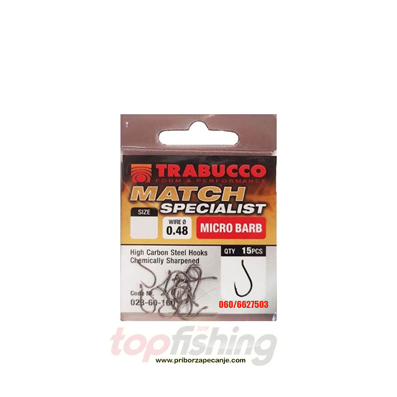 Udice Trabucco Match Specialist Micro Barb - Vel.10