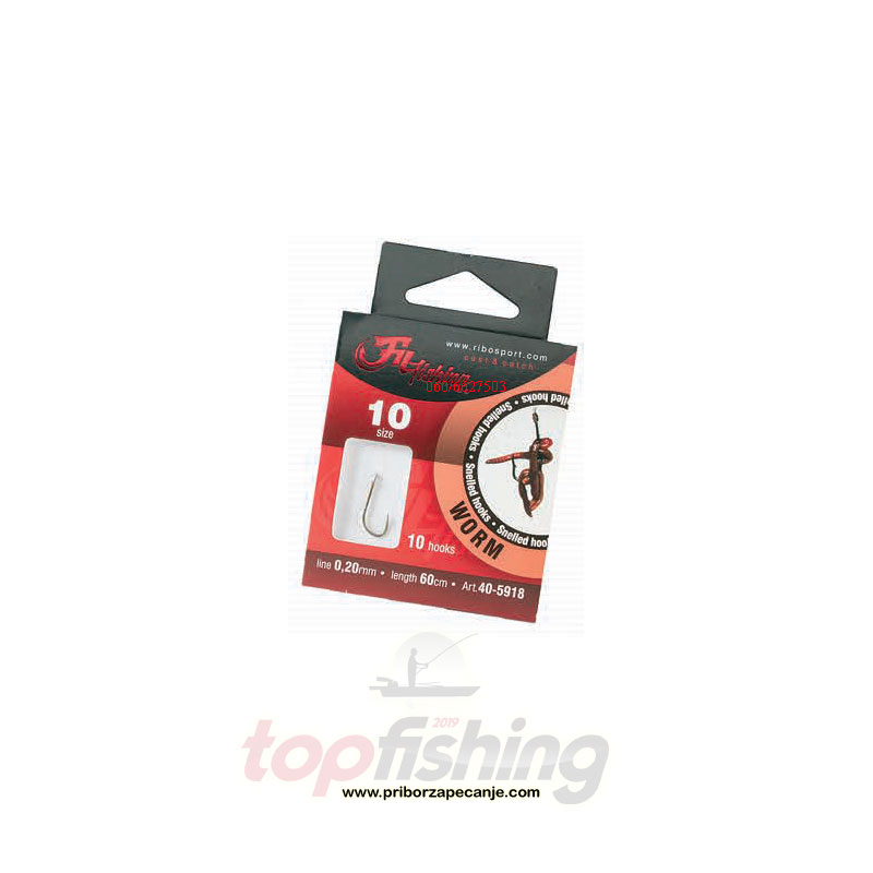 Vezane udice - Worm - veličina 4